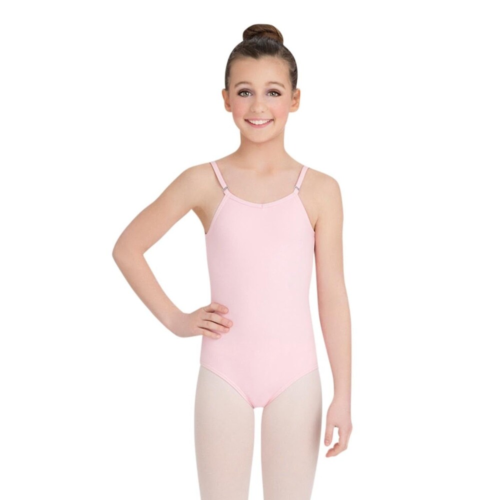 Capezio Girls Camisole Leotard Adjustable Straps Pink Large Dance Ballet NWT